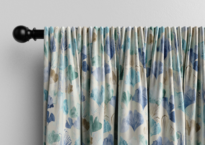 Palm Beach Faux Silk, Cool Water - Made to Measure Curtain - Image 9